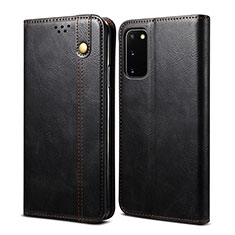 Handytasche Stand Schutzhülle Flip Leder Hülle B01S für Samsung Galaxy S20 FE 5G Schwarz