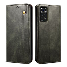 Handytasche Stand Schutzhülle Flip Leder Hülle B01S für Xiaomi Redmi Note 11 4G (2022) Grün