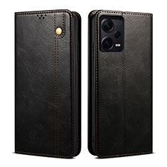 Handytasche Stand Schutzhülle Flip Leder Hülle B01S für Xiaomi Redmi Note 12 Explorer Schwarz