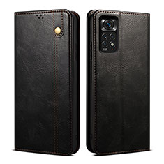 Handytasche Stand Schutzhülle Flip Leder Hülle B01S für Xiaomi Redmi Note 12 Pro 4G Schwarz