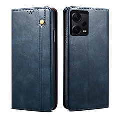 Handytasche Stand Schutzhülle Flip Leder Hülle B01S für Xiaomi Redmi Note 12 Pro+ Plus 5G Blau