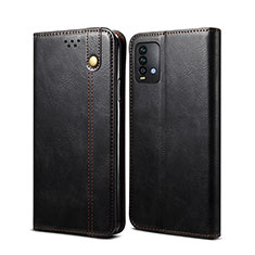 Handytasche Stand Schutzhülle Flip Leder Hülle B01S für Xiaomi Redmi Note 9 4G Schwarz