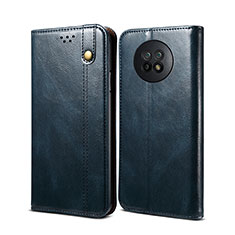 Handytasche Stand Schutzhülle Flip Leder Hülle B01S für Xiaomi Redmi Note 9T 5G Blau