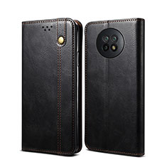 Handytasche Stand Schutzhülle Flip Leder Hülle B01S für Xiaomi Redmi Note 9T 5G Schwarz