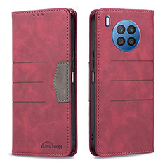 Handytasche Stand Schutzhülle Flip Leder Hülle B02F für Huawei Nova 8i Rot