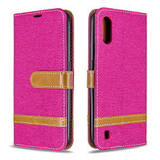 Handytasche Stand Schutzhülle Flip Leder Hülle B02F für Samsung Galaxy A01 SM-A015 Pink