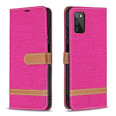 Handytasche Stand Schutzhülle Flip Leder Hülle B02F für Samsung Galaxy A02s Pink