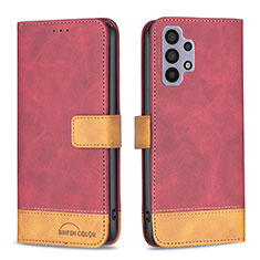 Handytasche Stand Schutzhülle Flip Leder Hülle B02F für Samsung Galaxy A32 4G Rot