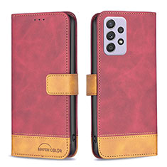 Handytasche Stand Schutzhülle Flip Leder Hülle B02F für Samsung Galaxy A52s 5G Rot