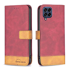 Handytasche Stand Schutzhülle Flip Leder Hülle B02F für Samsung Galaxy M53 5G Rot