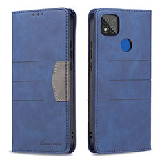 Handytasche Stand Schutzhülle Flip Leder Hülle B02F für Xiaomi POCO C31 Blau