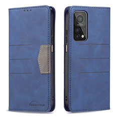 Handytasche Stand Schutzhülle Flip Leder Hülle B02F für Xiaomi Redmi K30S 5G Blau