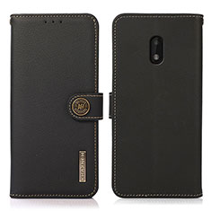 Handytasche Stand Schutzhülle Flip Leder Hülle B02H für Nokia C01 Plus Schwarz