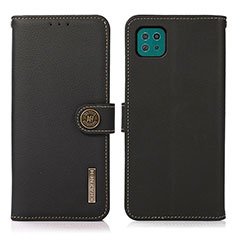 Handytasche Stand Schutzhülle Flip Leder Hülle B02H für Samsung Galaxy A22 5G Schwarz