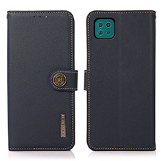 Handytasche Stand Schutzhülle Flip Leder Hülle B02H für Samsung Galaxy A22s 5G Blau