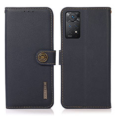 Handytasche Stand Schutzhülle Flip Leder Hülle B02H für Xiaomi Redmi Note 11 Pro 5G Blau