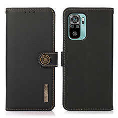 Handytasche Stand Schutzhülle Flip Leder Hülle B02H für Xiaomi Redmi Note 11 SE India 4G Schwarz