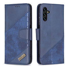 Handytasche Stand Schutzhülle Flip Leder Hülle B03F für Samsung Galaxy A04s Blau