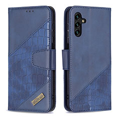Handytasche Stand Schutzhülle Flip Leder Hülle B03F für Samsung Galaxy A13 5G Blau