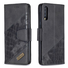 Handytasche Stand Schutzhülle Flip Leder Hülle B03F für Samsung Galaxy A30S Schwarz