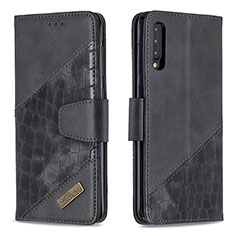 Handytasche Stand Schutzhülle Flip Leder Hülle B03F für Samsung Galaxy A50S Schwarz