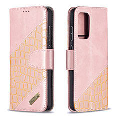 Handytasche Stand Schutzhülle Flip Leder Hülle B03F für Samsung Galaxy A72 5G Rosegold