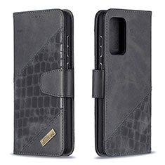 Handytasche Stand Schutzhülle Flip Leder Hülle B03F für Samsung Galaxy A72 5G Schwarz