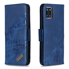 Handytasche Stand Schutzhülle Flip Leder Hülle B03F für Samsung Galaxy A81 Blau