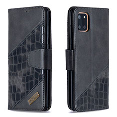 Handytasche Stand Schutzhülle Flip Leder Hülle B03F für Samsung Galaxy M60s Schwarz