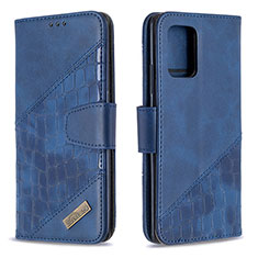 Handytasche Stand Schutzhülle Flip Leder Hülle B03F für Samsung Galaxy M80S Blau
