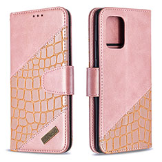 Handytasche Stand Schutzhülle Flip Leder Hülle B03F für Samsung Galaxy S10 Lite Rosegold