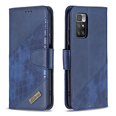 Handytasche Stand Schutzhülle Flip Leder Hülle B03F für Xiaomi Redmi Note 11 4G (2021) Blau