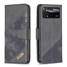 Handytasche Stand Schutzhülle Flip Leder Hülle B03F für Xiaomi Redmi Note 11E Pro 5G Schwarz