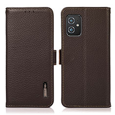 Handytasche Stand Schutzhülle Flip Leder Hülle B03H für Asus Zenfone 8 ZS590KS Braun