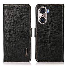 Handytasche Stand Schutzhülle Flip Leder Hülle B03H für Huawei Honor 60 Pro 5G Schwarz