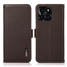 Handytasche Stand Schutzhülle Flip Leder Hülle B03H für Huawei Honor X6a Braun