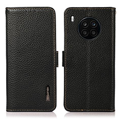 Handytasche Stand Schutzhülle Flip Leder Hülle B03H für Huawei Nova 8i Schwarz