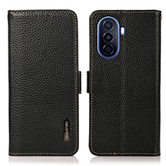 Handytasche Stand Schutzhülle Flip Leder Hülle B03H für Huawei Nova Y70 Plus Schwarz