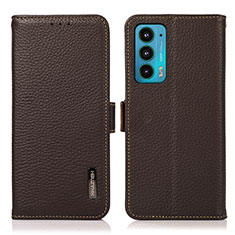 Handytasche Stand Schutzhülle Flip Leder Hülle B03H für Motorola Moto Edge 20 5G Braun