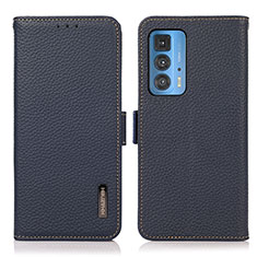 Handytasche Stand Schutzhülle Flip Leder Hülle B03H für Motorola Moto Edge 20 Pro 5G Blau