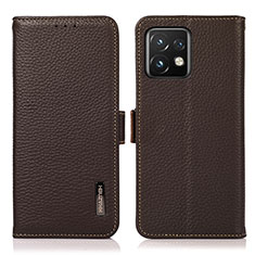 Handytasche Stand Schutzhülle Flip Leder Hülle B03H für Motorola Moto Edge 40 Pro 5G Braun