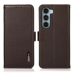 Handytasche Stand Schutzhülle Flip Leder Hülle B03H für Motorola Moto Edge S30 5G Braun