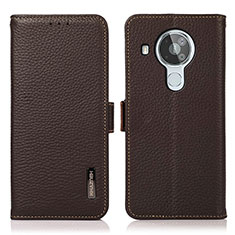 Handytasche Stand Schutzhülle Flip Leder Hülle B03H für Nokia 7.3 Braun