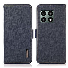 Handytasche Stand Schutzhülle Flip Leder Hülle B03H für OnePlus 10 Pro 5G Blau