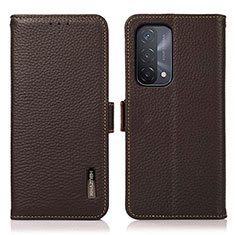 Handytasche Stand Schutzhülle Flip Leder Hülle B03H für Oppo A54 5G Braun