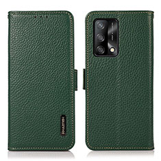 Handytasche Stand Schutzhülle Flip Leder Hülle B03H für Oppo F19s Grün