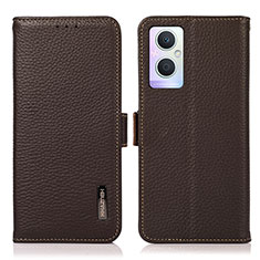 Handytasche Stand Schutzhülle Flip Leder Hülle B03H für Oppo F21s Pro 5G Braun