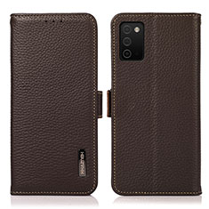 Handytasche Stand Schutzhülle Flip Leder Hülle B03H für Samsung Galaxy A03s Braun