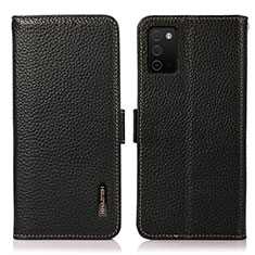 Handytasche Stand Schutzhülle Flip Leder Hülle B03H für Samsung Galaxy A03s Schwarz