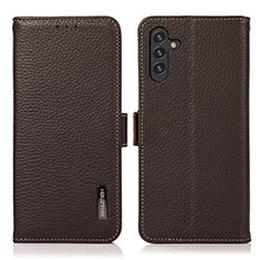 Handytasche Stand Schutzhülle Flip Leder Hülle B03H für Samsung Galaxy A04s Braun